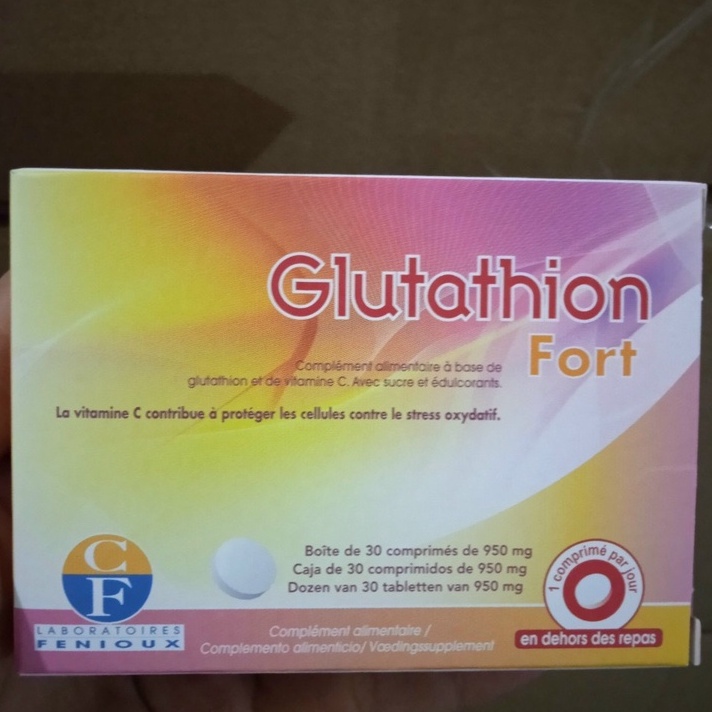 Viên ngậm trắng da dưới lưỡi Glutathione Pháp 30 viên 50mg