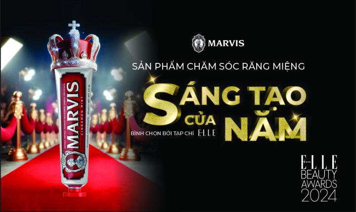 MARVIS THẮNG GIẢI SẢN PHẨM CHĂM SÓC RĂNG MIỆNG SÁNG TẠO CỦA NĂM TẠI ELLE BEAUTY AWARDS 2024
